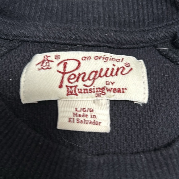 Penguin- long sleeve navy waffle shirt size large - Picture 3 of 4